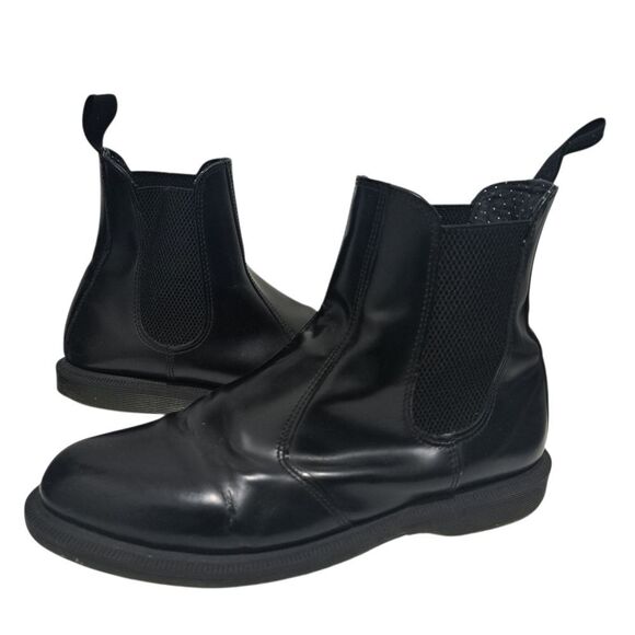 Dr. Martens Flora Smooth Chelsea Y2K Goth Boots Size 9 Black - Picture 16 of 16